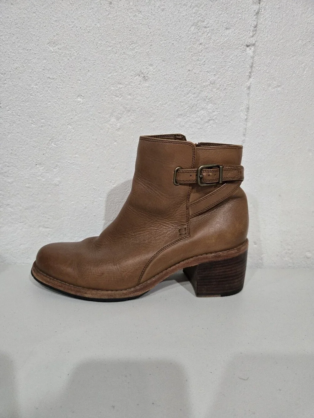 Clarks Leather Western Ankle Boots
